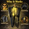 1pc Halloween Glowing Skull Skeleton Ghost Decoration, Hanging Gauze Ghost