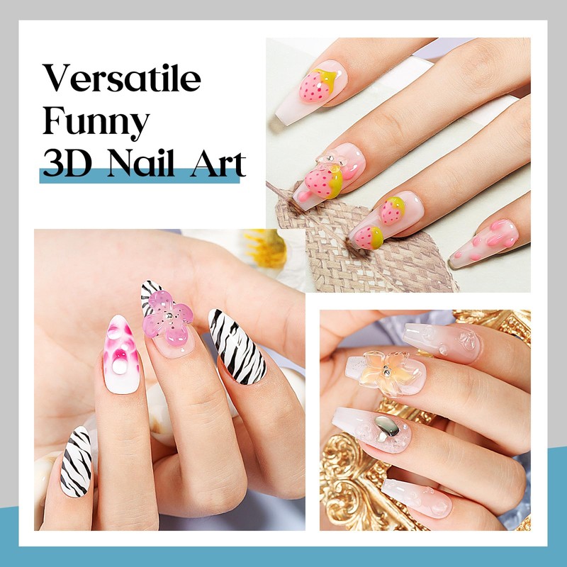 MIZHSE Solid Builder Nail Gel 3D Nail Gel and Rhinestone