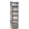 Simple Houseware 6 Shelf Hanging Closet Organizer, Gray