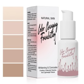 Foundation Colour Changing Foundation Make Up Colour Changing Foundation Colour-Changing Foundation Waterproof Concealer Foundation for Even Skin Tone and Radiance (30 ml)