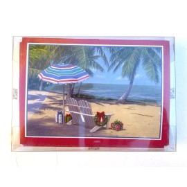 Notations (28) Tropical Beach Christmas Cards Flip Flops Sea Shells ~ 2 Boxes w/Envelopes