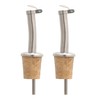 Fantes Bottle Stopper Pourers, 18/8 Stainless Steel, Set of 2,