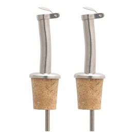 Fantes Bottle Stopper Pourers, 18/8 Stainless Steel, Set of 2, The Italian Market Original since 1906