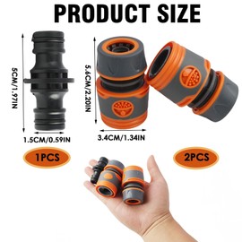 Garden Hose Repair Kit and Extension - Quick and Easy Connection Compatible with All Hoses for Gardening, Agriculture and Car Washing, Weather Resistant