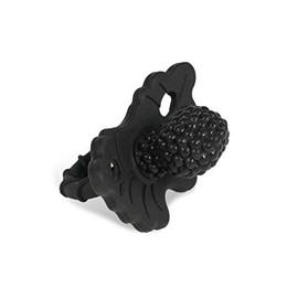 RAZBABY Mordedor de silicona para bebés RaZbaby RaZberry - BerryBumps alivia las encías doloridas de los bebés - Dentición infantil - Diseño manos libres - Sin BPA - Diseño fácil Negro Pequeño