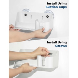 KEMIMOTO Boat Cup Holder, Caddy Organizer Installed With Screws/Suction Cups on Any Flat Surface, Storage Organizer, Cockpit Storage Box Marine Cup Holder for Bass Kayak Jon Pontoon Boat Accessories