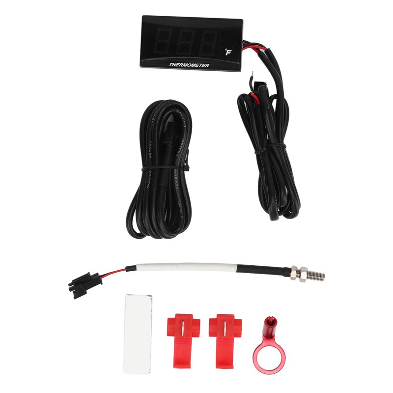 LCD Motorcycle Thermometer Ultra Thin Waterproof Water Temp Meter with