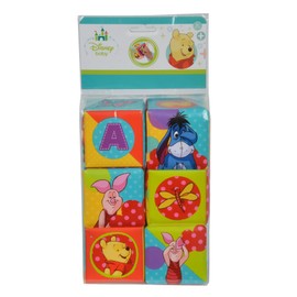 Simba 109331003 - Winnie The Puuh Weiche Stapelwürfel, 8 x 8 cm
