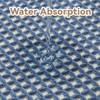 SIXHOME 60 x 90 cm Blue/White Bath Mat, Super Absorbent