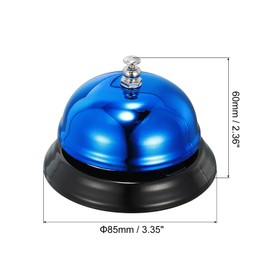 uxcell Desk Bell, 85mm(3.35") Dinner Bell for Restaurants, Service, Blue