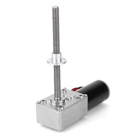 12V High Torque Geared Motor, 1280 M8 Double Shaft Worm Gear Motor, Right and Left Coaxial Motor with Flange (Reduction Ratio 200)