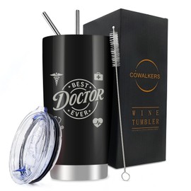Termo para Café de 20 oz/590 ml - Regalo Ideal para Médicos, Día del Médico, Agradecimiento o Detalle Profesional - Vaso Térmico de Acero Inoxidable (
