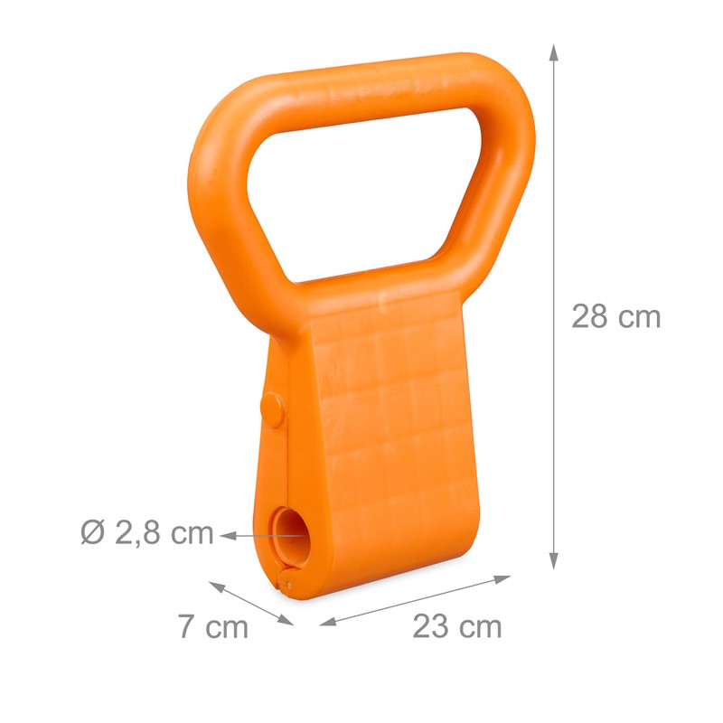 Relaxdays Relaxday Adaptor Dumbbell Handle for Dumbbells Plastic H x