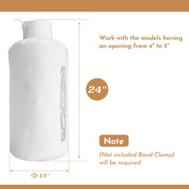 70334 Upgrade Dust Collector Filter Bags (1 Micron), for Wall Mount Dust Collectors Opening Size 4-5 inch Models, Grizzly, Shop Fox, Rockler Delta, Wen / DC5371/ 5372