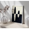 Lithobee - Abstract Split Shape Monochrome Five - Printed Wall