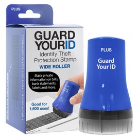 Guard Your ID Wide Advanced Roller 2.0 Identity Theft Prevention Security Stamp Blue