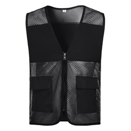 The largest selection Work Vest, Uniform Vest, Solid Twill & Mesh, black (solid), 4XL