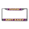 Sign Destination Metal License Plate Frame Pimpin' Ain't Easy A