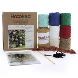 Hoooked PAK344 Eco Barbante Milano Cotton Christmas Baubles Crochet Amigurumi Kit