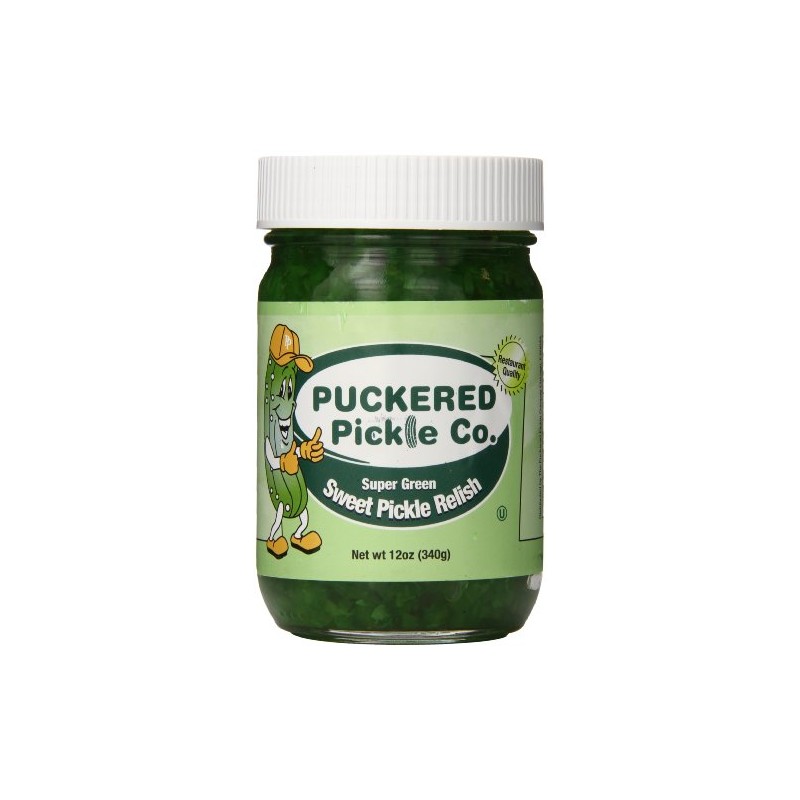 Puckered Pickle Relish, Sweet Green, 12.0 Ounce