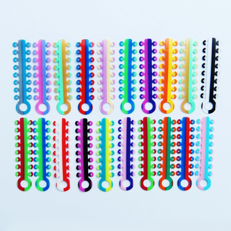Two Tone Splicing Design Orthodontic Ligature Ties for Braces Rubber