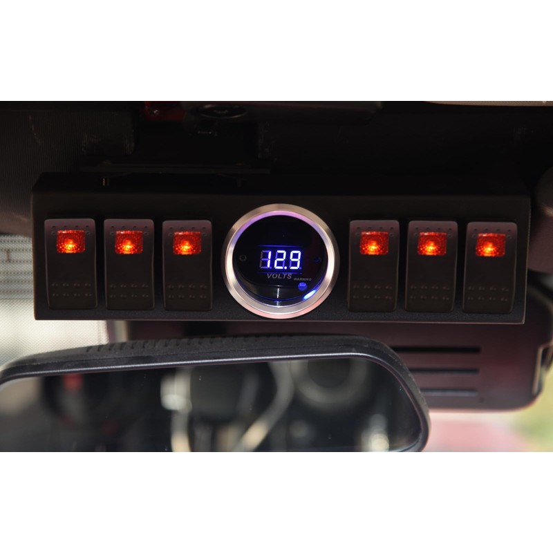 PKEDUO 6 Gang Rocker Switch Panel Overhead with Relay Box