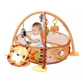 Babypa Gimnasio Para Bebe Tapete Movil 3 En 1 Pelotas Ajustable Color Café