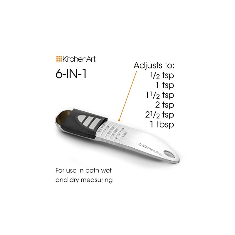 KitchenArt - Cucharada ajustable de acero inoxidable Pro Adjust-A-Cucharada