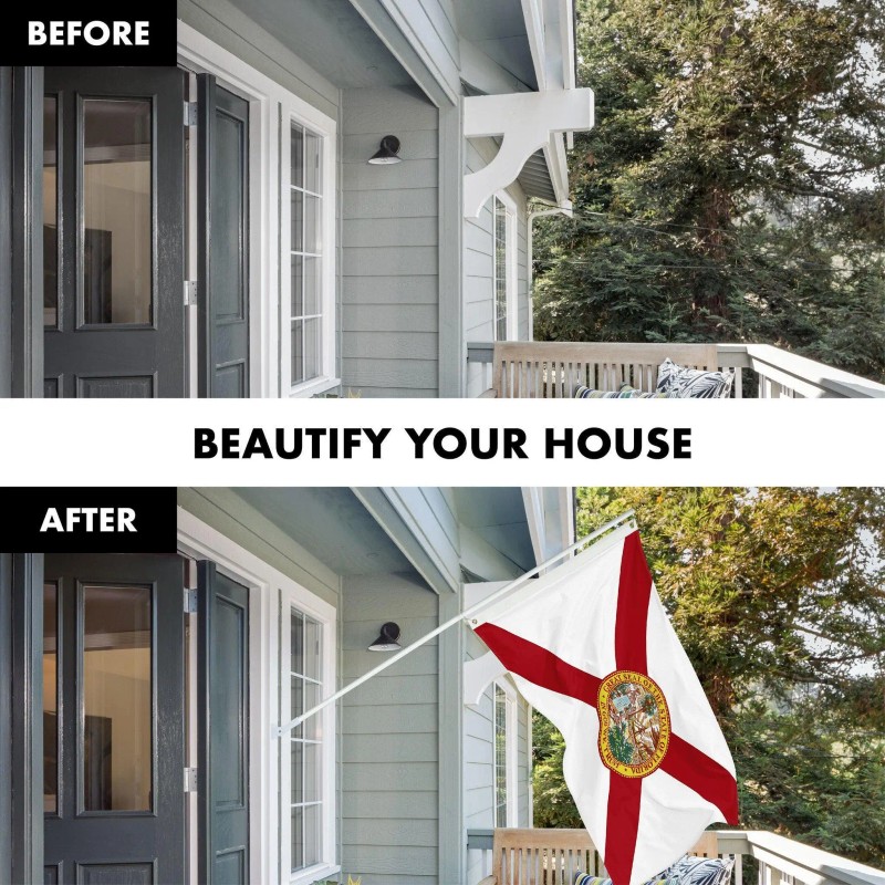 UD_G128 Combo Pack: 5 Ft Tangle Free Aluminum Spinning Flagpole