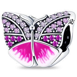 NUJIFFY 925 Sterling Silver Charms Bead for Bracelets & Necklaces, Butterfly Dragon Bee Birds Beads, Insect Spring Summer Vitality Charm Bracelets, Cool Graduation Gifts Jewelry for Women