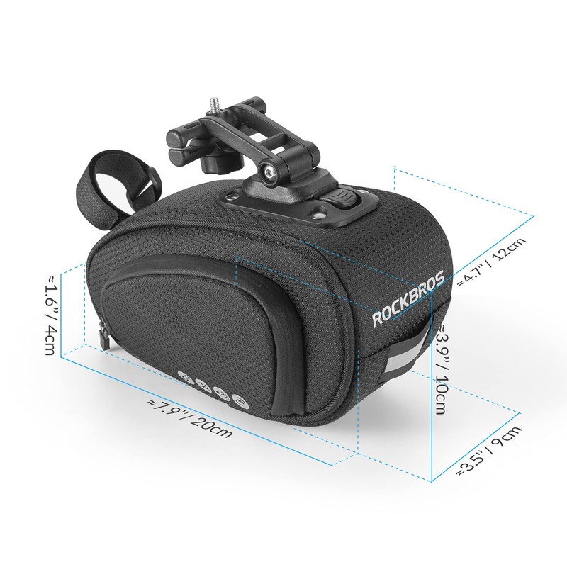 ROCKBROS Bicycle Saddle Bag Practical Bicycle Bag with Quick-Release Fastener