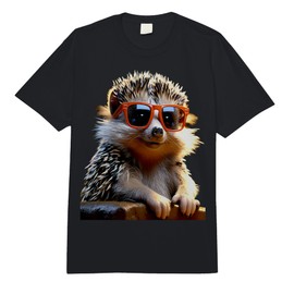 Hedgehog with Sunglasses Hedge Animal I Love Hedgehogs Comfort Colors Adult Heavyweight T-Shirt