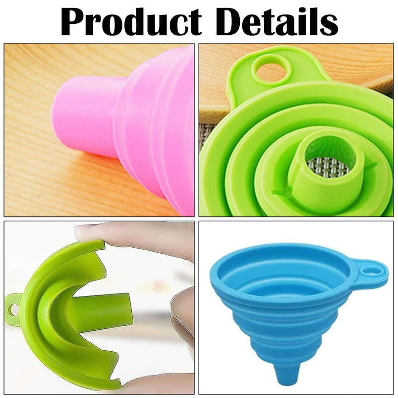 4 Pcs Funnels for Filling Bottles or Containers, Universal Size