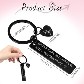 Giantree Drive Safe Keychain for Boyfriend, Valentine's Day Gifts for Him, Drive Safe Keychain Gifts for Men, Husband Gifts for Boyfriend Birthday Anniversary Valentine's Day Gifts for Him Husband