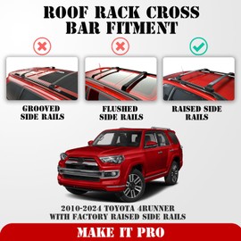 KitsPro 260lb Roof Rack Cross Bars for 2021-2024 Toyota Sienna (ONLY FIT Factory Flushed Side Rails), Matte Black Heavy Duty Aluminum Cargo Crossbar