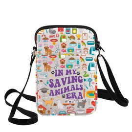 G2TUP Veterinary Technician Crossbody Bag Veterinarian Gift In My Saving Animals Era Adjustable Strap Bag Vet Tech Merch, Saving Animals Cb