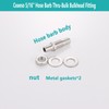5/16" Hose Barb Thru-Bulk Bulkhead Fitting,304 Stainless Steel Straight Hex