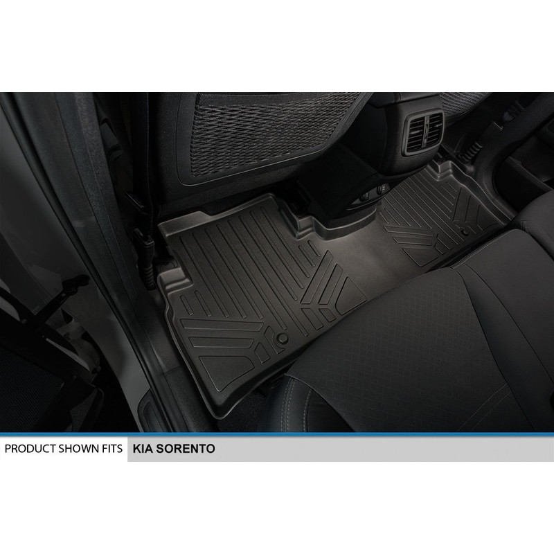 SMARTLINER Custom Fit Floor Mats 2 Row Liner Set Black