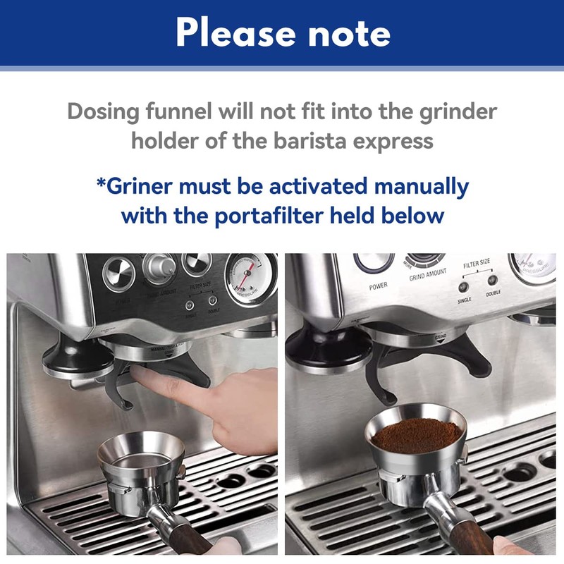 54mm Dosing Funnel, Proxima Direct Stainless Steel Espresso Coffee Dosing
