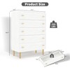 Farmhouse 5 Drawers Dresser for Bedroom, 44" Tall White Dresser
