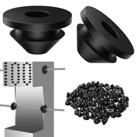100 Pcs Cable Railing Protective Sleeves Rubber Grommets for 1/8" 5/32" 3/16" Cables Metal Cable Railing Posts