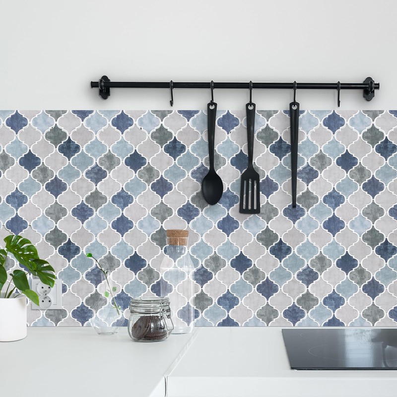 Arabesque Peel and Stick Backsplash for Kitchen, Thicker Design 3D