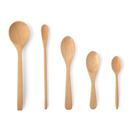 Wooden Spoons for Cooking Bamboo Utensil Set Wood Spatula Spoon