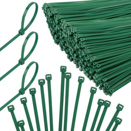 YOY 200pcs 12" Cable Zip Ties, Heavy Duty Self-locking Nylon Wire Ties for Plants Gardening Farming Grid Wall Fence Home Office,Premium Plastic Decor Tie Wraps for Christmas Tree Ornaments, Dark Green