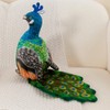 Xshelley 25 cm Realistic Peacock Plush Toy,Cute Peacock Stuffed Animal