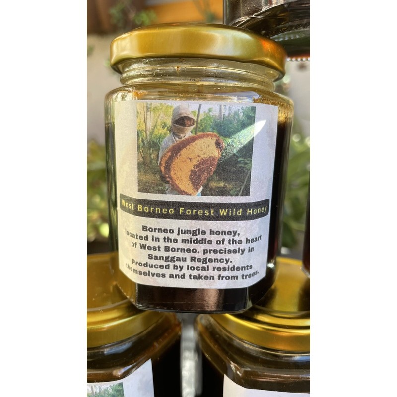 West Born Bee Black Raw Pure Honey Borneo Wild Forest