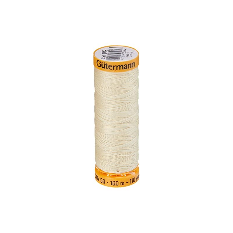 Gutermann 2T100C/919 | Cream Cotton Sewing Thread | 100m