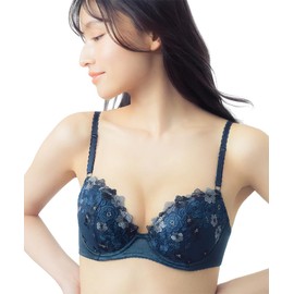 Wing/Wacoal KB2060 Women's Natural Push-Up Bra, US Size AA-DDD Cup (JP Size AA-G), Plump and Natural Roundness Enhancement, Cotton Blend on the Skin Side of the Cup, Wired, Small to Large Sizes, OB