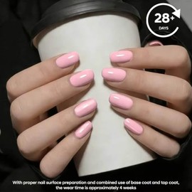 Esmalte de uñas de gel Soak-Off UV/LED Nude Pink de 0.3 fl oz, gelatinoso Sheer Nude (X028), para manicura y uso en salón de belleza, regalos para muj