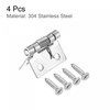 uxcell Spring Loaded Hinges, 1" 304 Stainless Steel Self Closing